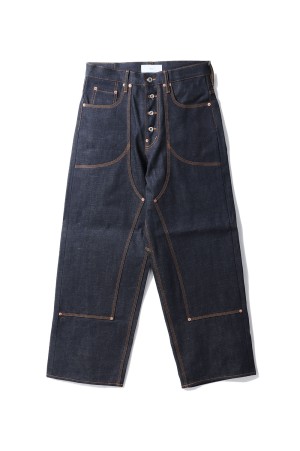 CLASSIC DOUBLE KNEE DENIM PANTS - RIGID INDIGO (CLASS003)
