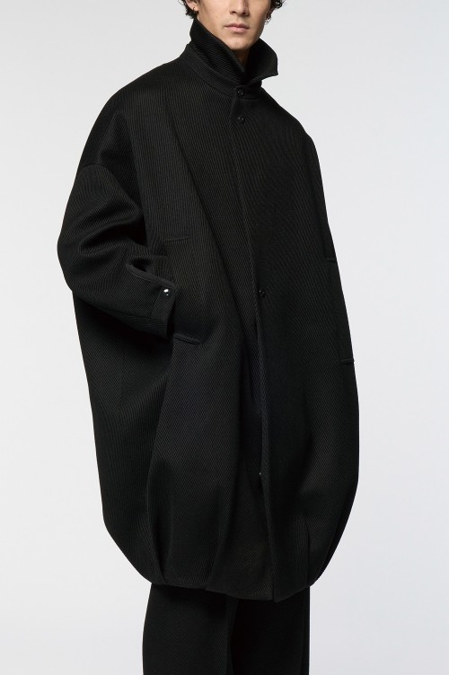 BALOONED COCOON COAT - BLACK (OA-AW25-CT-103-01) | セレクト