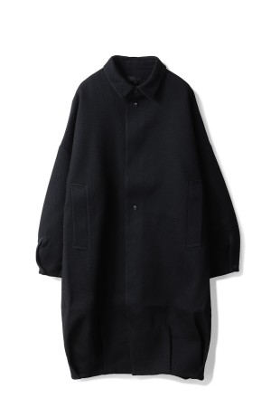 BALOONED COCOON COAT - BLACK (OA-AW25-CT-103-01)