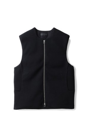 UMAR PUFFER GILET - BLACK (OA-AW25-KNT-102-01)