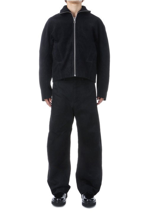 WASHED PINA TROUSERS - BLACK (OA-AW25-TRS-103-01) | セレクト