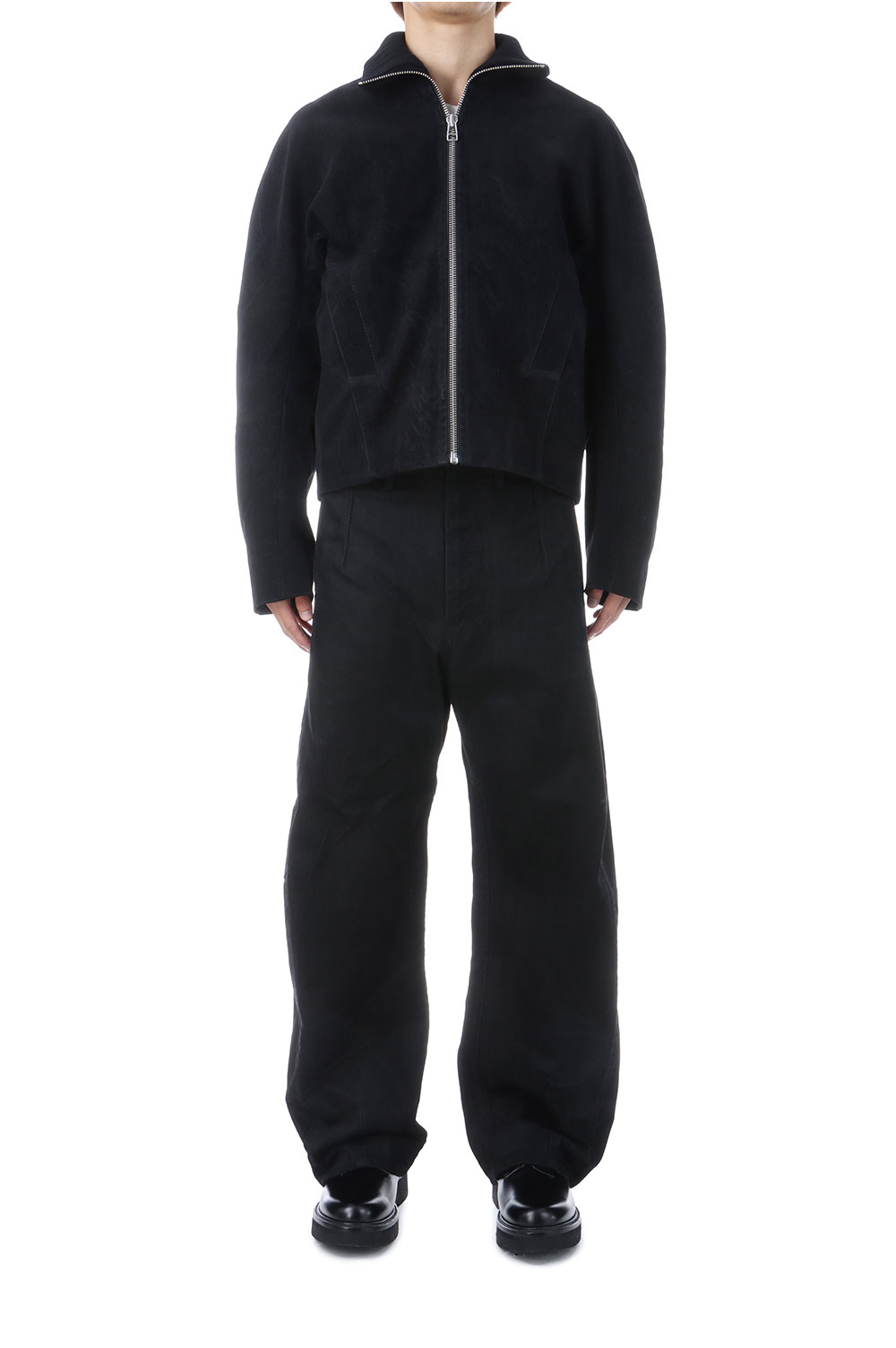 WASHED PINA TROUSERS - BLACK (OA-AW25-TRS-103-01) | セレクト