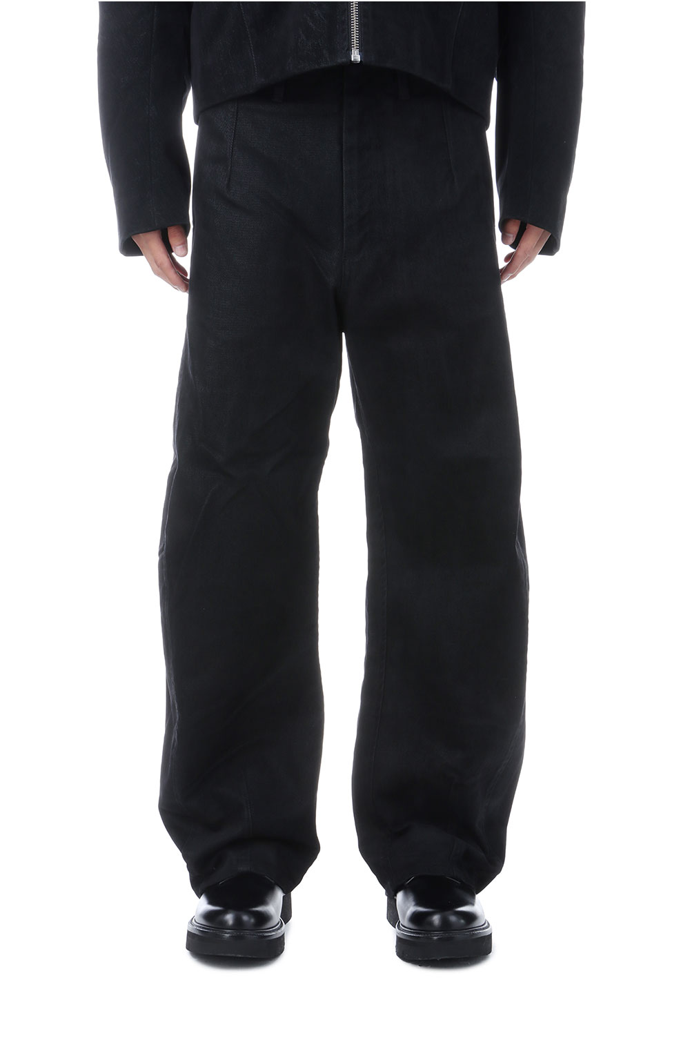 WASHED PINA TROUSERS - BLACK (OA-AW25-TRS-103-01) | セレクト