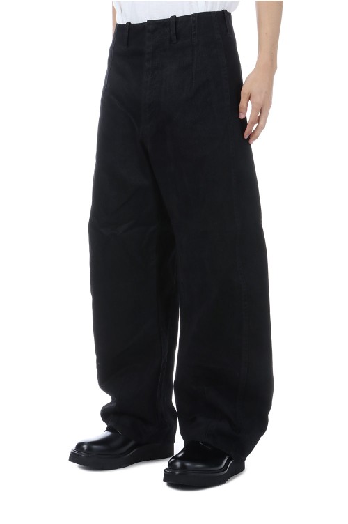 WASHED PINA TROUSERS - BLACK (OA-AW25-TRS-103-01) | セレクト