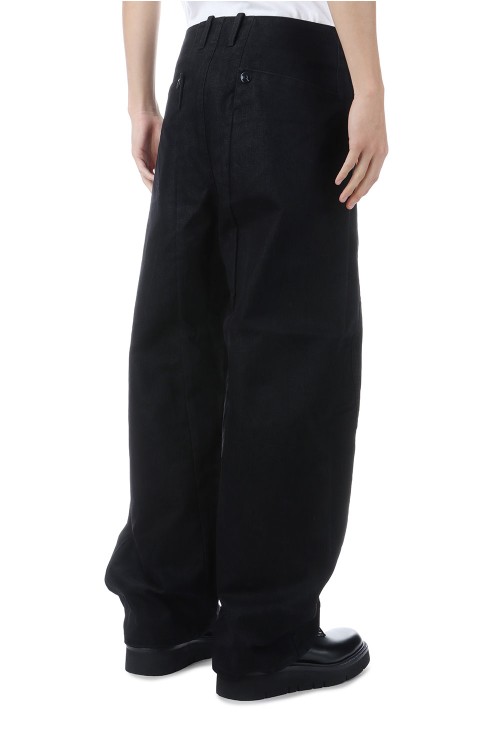 WASHED PINA TROUSERS - BLACK (OA-AW25-TRS-103-01) | セレクト