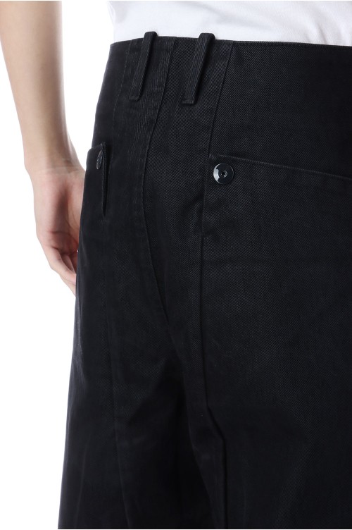 WASHED PINA TROUSERS - BLACK (OA-AW25-TRS-103-01) | セレクト