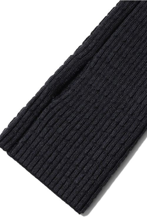 SLANTED ARM WARMER - DK GREY x BLACK (OA-AW25-ACC-106-01