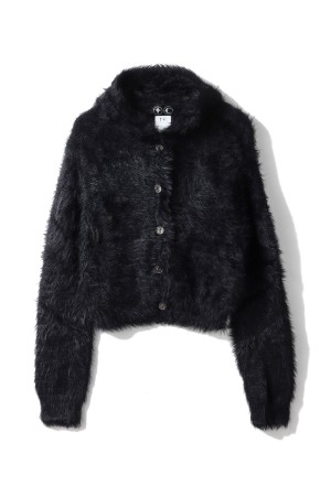 Chimera Fur Hooded Zip-Up / BLACK (TC25KN2201W)