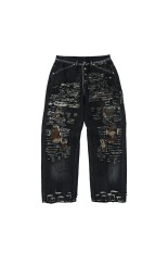 TC Bone Leather Denim Pants / BLACK (TC25PT2102) | セレクト