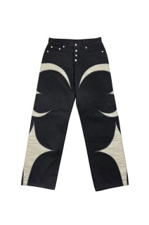 TC LEATHER WASHING DENIM PANTS - BLACK (TC23PT0901)