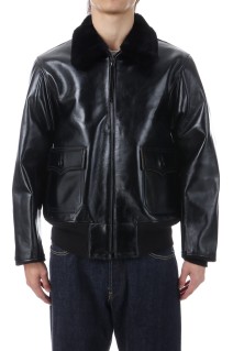 BLACK AN-J-3A  HORSE HIDE MODEL-WILLIAM GIBSON- (BR80655 )