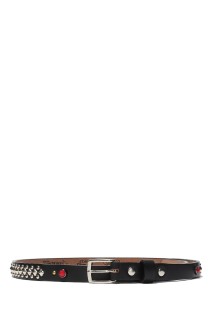 WOLF'S HEAD x LASTMAN STUDDED BELT 20mm / RED (251LM-AC10-RED)
