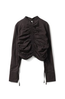 Checkgather Compact Blouse -INDIGO(12520419)