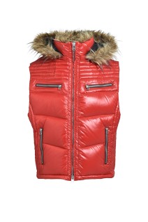 FUR SHINY DOWN VEST / BLACK (BR25AW-O0014)