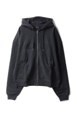 Reverse French Terry Zip Hoodie - Heather Black (DIMEFA259BLK)