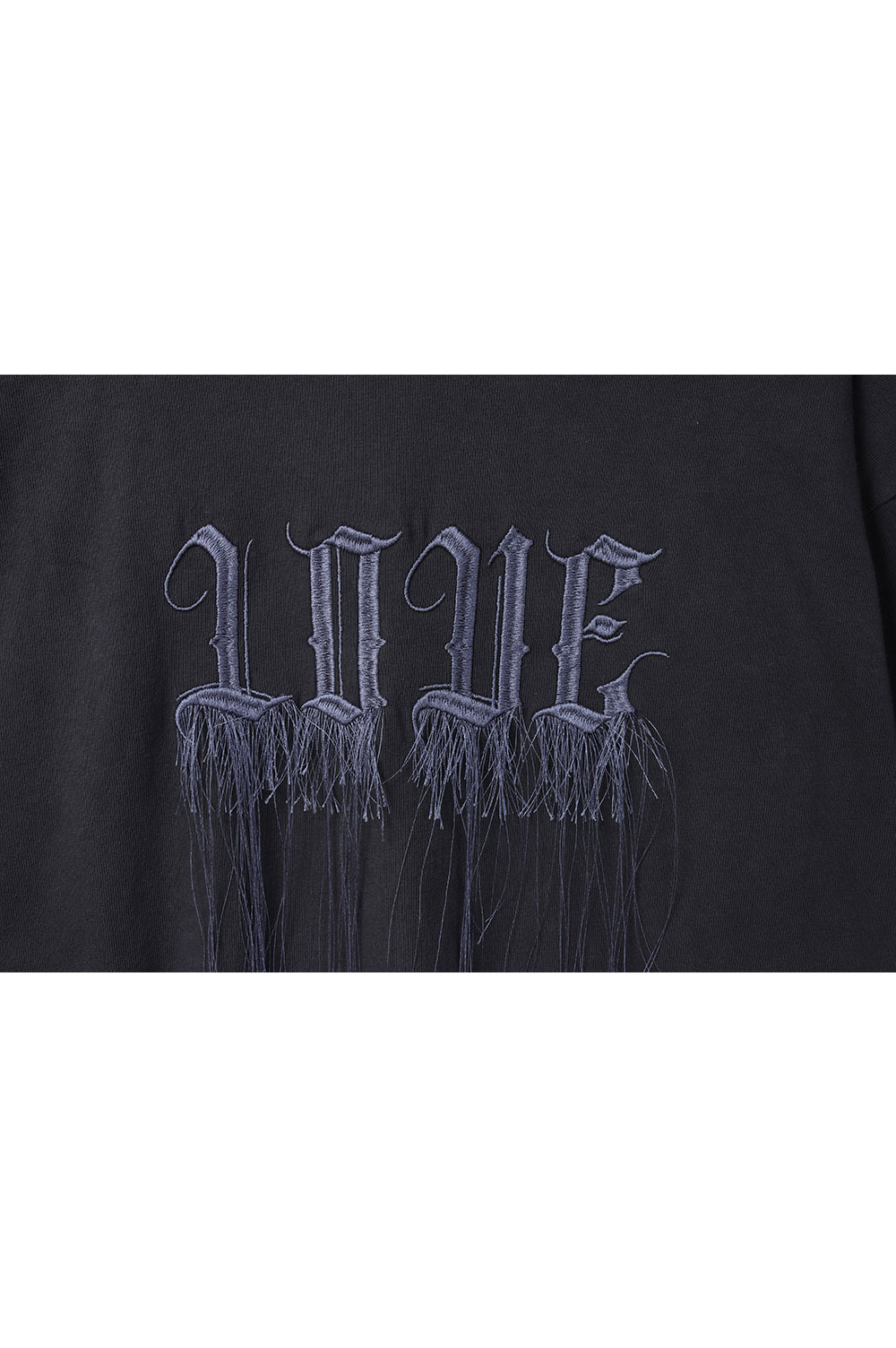 トップス tanakadaisuke fringe LOVE pigmentT-shirt tanakadaisuke fringe LOVE pigmentT-shirt