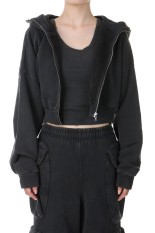 CROPPED FULL ZIP / WASHED BLACK (ES2156WB)