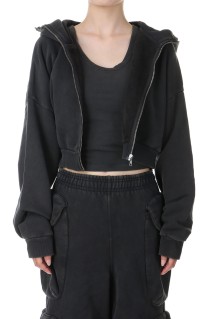 CROPPED FULL ZIP / WASHED BLACK (ES2156WB)