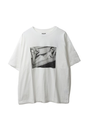 Jonathan Leder × Stie-lo T-SH / WHITE (25MND-STL004)