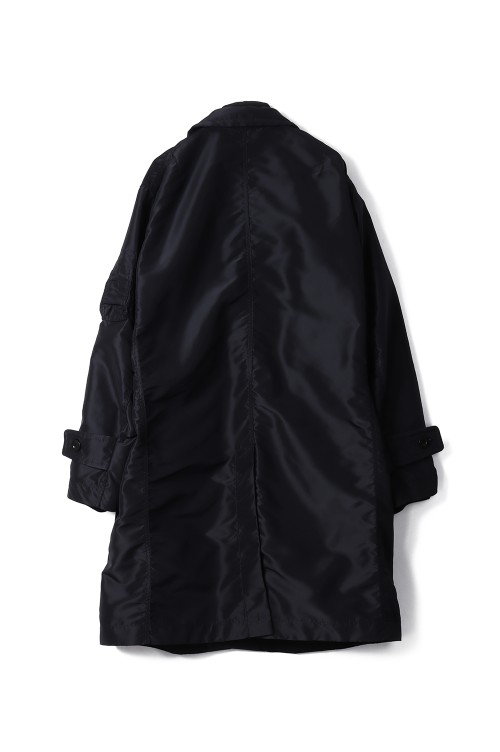 Nylon Twill Coat - BLACK 001 (25-03887M) | セレクトショップ