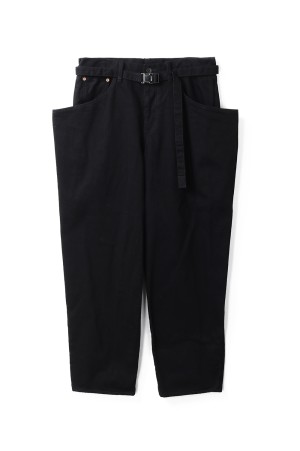 サカイ 25SS 25-03639M Matelasse Twill Pants ベルト付きセンター