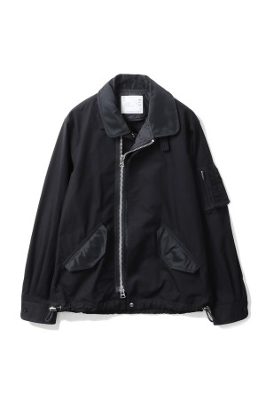 Cotton Nylon Oxford Blouson - BLACK 001 (SCM-314) | セレクト