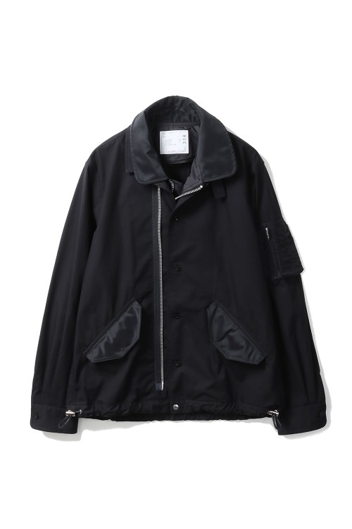 Cotton Nylon Oxford Blouson - BLACK 001 (SCM-314) | セレクト