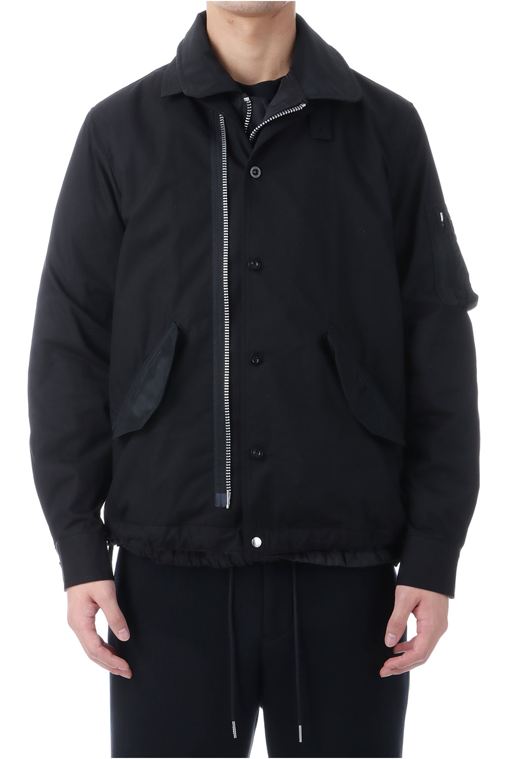 Cotton Nylon Oxford Blouson - BLACK 001 (SCM-314) | セレクト