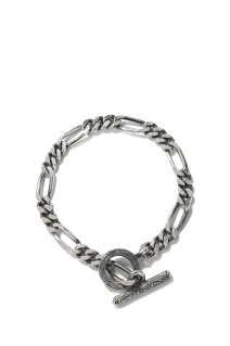 Figaro Wide Chain Bracelet/Silver(RX-616)