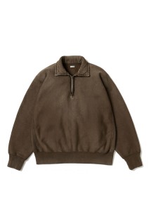 Vintage Half Zip Sweatshirt - BROWN (26SAP-05-12)