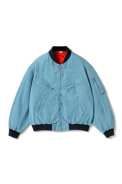 Vintage Silk Cotton Test Pilot Model Jacket - BLUE (26SAP-01-25