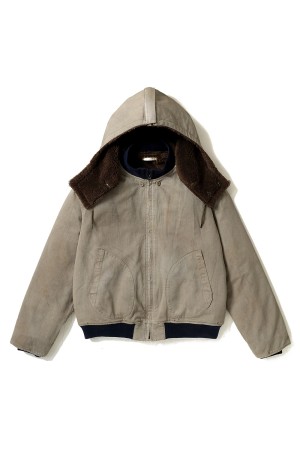 Vintage WW2 US Navy Deck Hooded Jacket - BEIGE (26SAP-01-54)