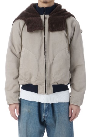 Vintage WW2 US Navy Deck Hooded Jacket - BEIGE (26SAP-01-54)