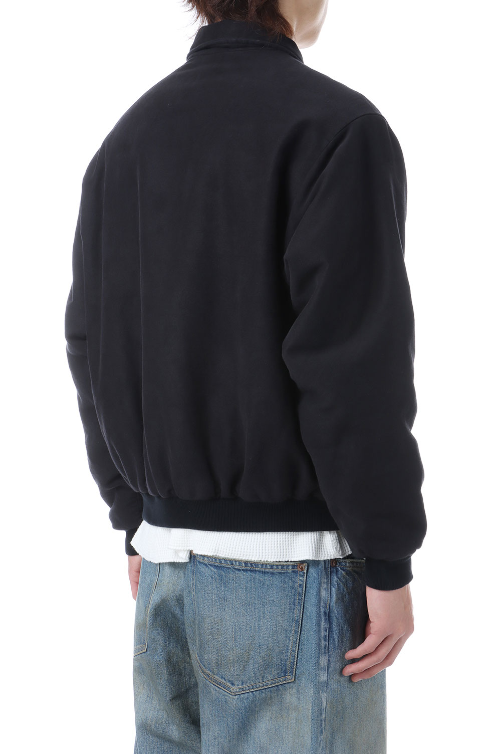 Vintage Cotton Silk Moleskin Jacket - BLACK (26SAP-01-16