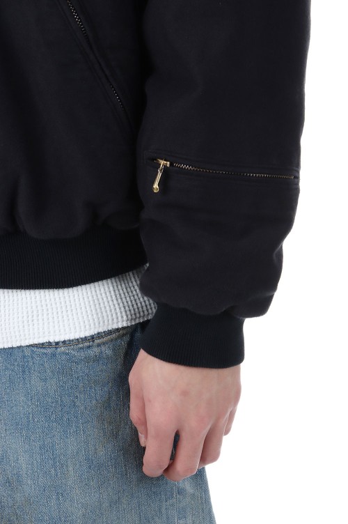 Vintage Cotton Silk Moleskin Jacket - BLACK (26SAP-01-16