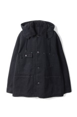 Vintage Silk Hemp Coverall Jacket - BLACK (26SAP-01-17)