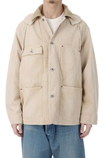 Vintage Silk Hemp Coverall Jacket - BEIGE (26SAP-01-17)