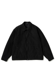Cotton Silk Back Gabardine Coach Jacket - BLACK (26SAP-01-34)