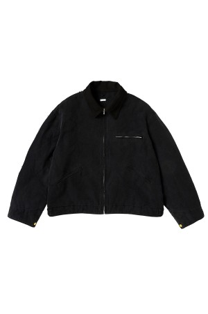 Vintage Silk Cotton Detroit Jacket - BLACK (26SAP-01-18)