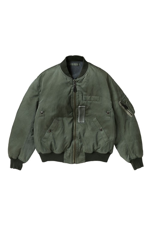 Vintage Silk Light B-15C Flight Jacket - SAGE (26SAP-01-22