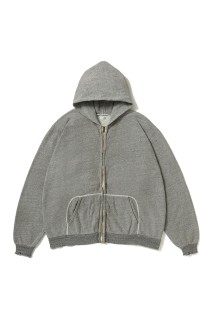Vintage Light Weight Zip Sweat Hoodie - GRAY (26SAP-05-07)