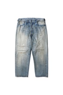 No.37 Washed Wide Denim Pants - BLEACH (26SAP-04-22)