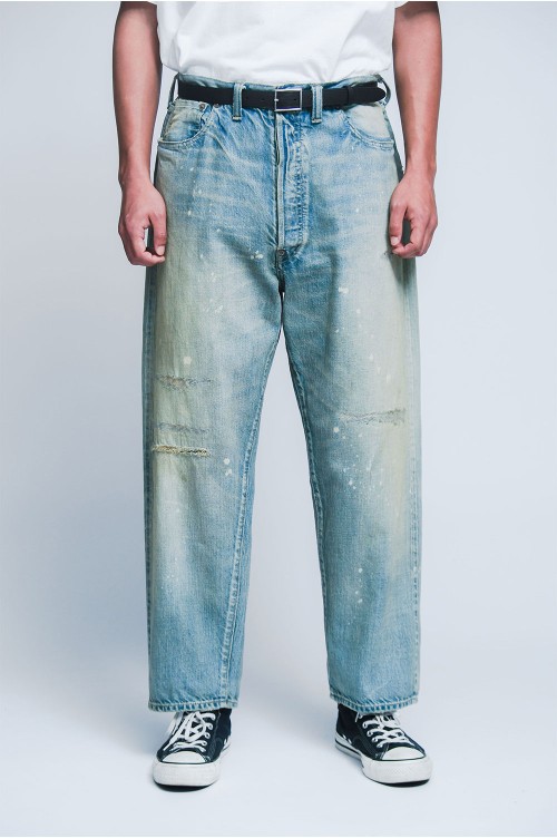 No.37 Washed Wide Denim Pants - BLEACH (26SAP-04-22) | セレクト
