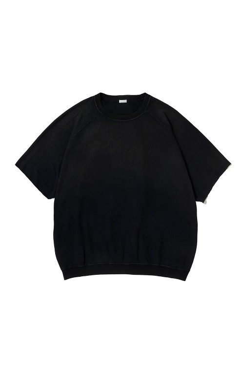 Vintage Light Weight S/S Sweatshirt - BLACK (26SAP-05-10