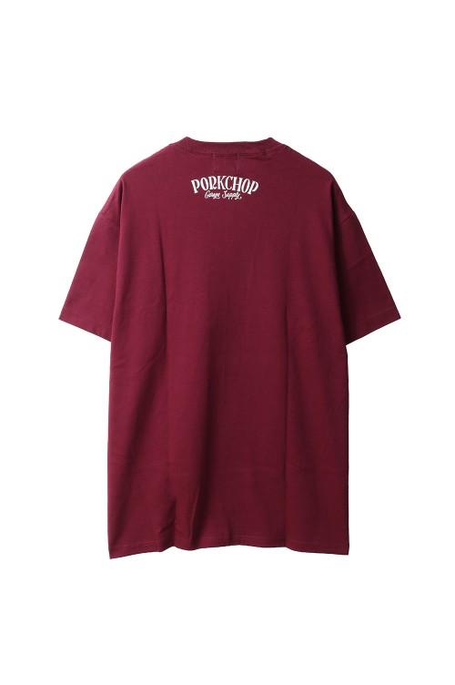 PORKCHOP PORK FRONT TEE　BURGUNDY PORK FRONT TEE 25 / BURGUNDY | セレクトショップ
