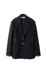 garter collar peaked lapel jacket(TD-25AW-JK52)