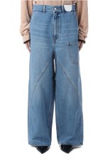 Front Back Denim Pant - BLUE (153WFP254010)