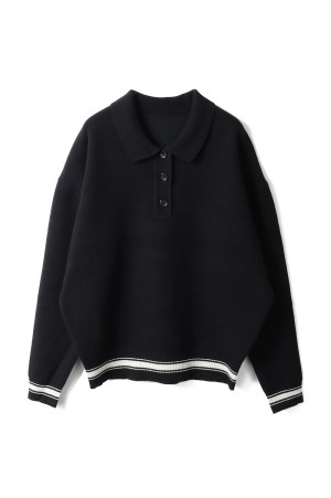 Polo Knit - BLACK (153WNT255028)