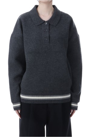 Polo Knit - GRAY (153WNT255028)