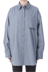 Oversized Shirt With Babushka - BLUE (21252315206)